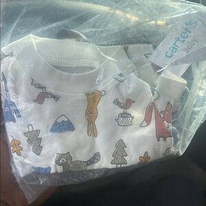 Carter's Baby Forest Friends Onesie - White, Orange, Red, Blue